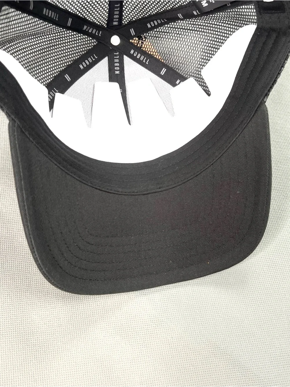 NOBULL Trucker Hat Baseball Cap Black Mesh Back Snapback Logo Gym NEW